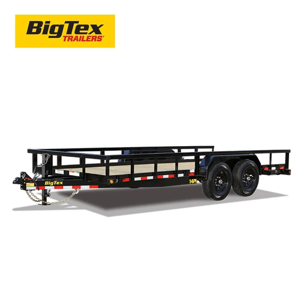 BIG TEX 14PI - 7 ft Wide - Tandem Axle Utility Trailer