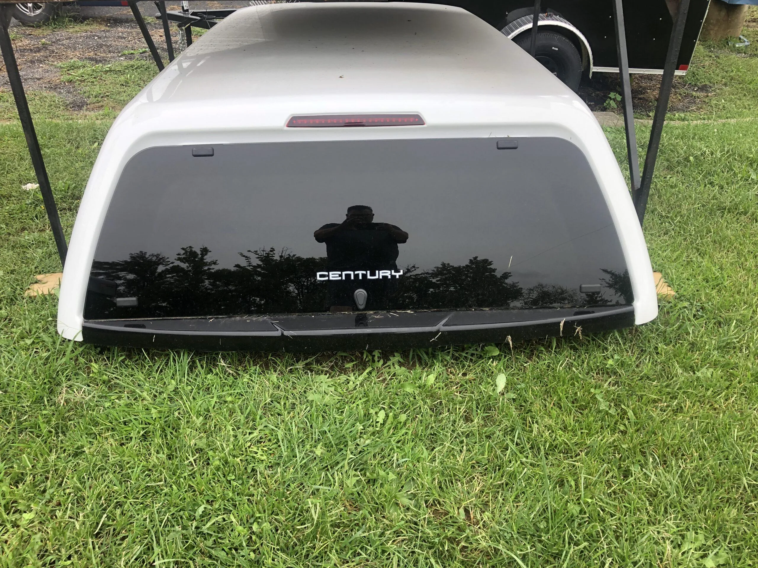 SOLD - NEW OVERSTOCK CENTURY ULTRA SPORT TRUCK CAP 2023 FORD SUPER DUTY CREW CAB LONG BED WHITE - 24082179 - SOLD