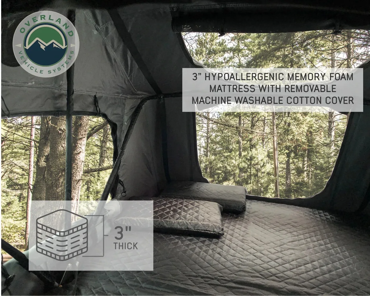 Overland Vehicle Systems Nomadic 3 Extended Roof Top Tent - with Bonus Pack 18039936 - Image 9