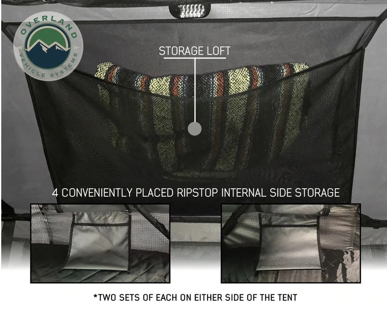 Overland Vehicle Systems Nomadic 3 Extended Roof Top Tent - with Bonus Pack 18039936 - Image 8
