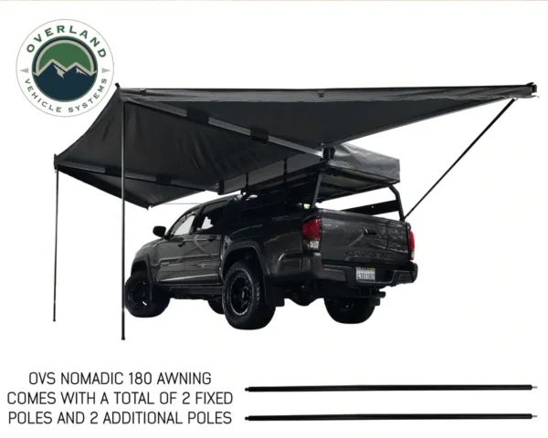 Overland Vehicle Systems 19609907 OVS Nomadic Awning 180 - Dark Gray Cover With Black Cover Universal - Image 3