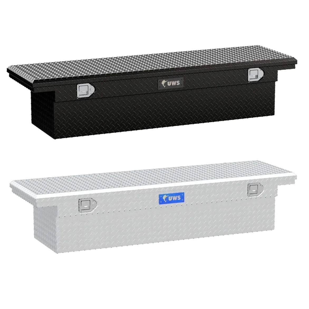 UWS ALUMINUM CROSSOVER TRUCK TOOL BOX, LOW PROFILE