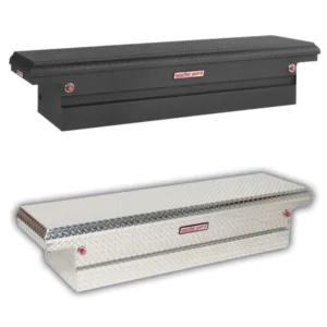 WEATHER GUARD LOW PROFILE SADDLE BOX, ALUMINUM