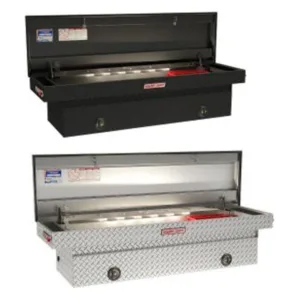 WEATHER GUARD SADDLE BOX WITH INTEGRATED LIGHTING, ALUMINUM