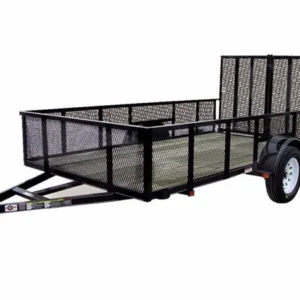 CARRY ON 5GWHS - 5 ft Wide - 2990 LB. GVWR High Mesh Side Wood Floor with Ramp Gate