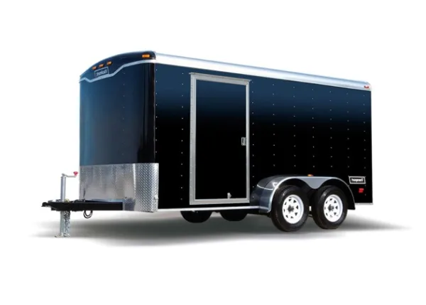 HAULMARK Transport - 7 ft Wide Tandem Axle- 7000 LB. Deluxe Round Top Tandem Axle Cargo Trailer