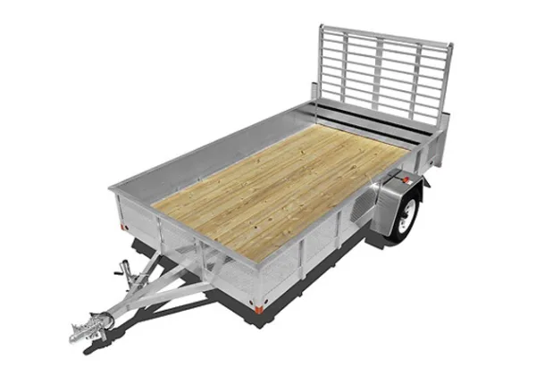 RC TRAILER ART OUL 6W - 6 ft Wide - 2990 LB. GVWR Solid Side Aluminum Wood Floor