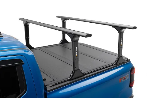 RealTruck BAKFlip MX4 TS Hard Folding Tonneau Cover w/ T-Slot Rails