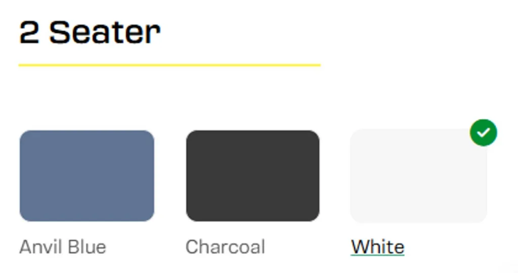 ACTIVEV 2 SEATER OPTIONS COLOR