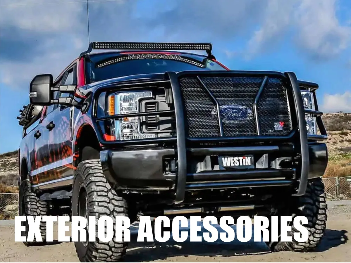 EXTERIOR ACCESSORIES SUCH AS, MUD FLAPS, GRILLE GUARDS AND MORE AVAILABLE AT TRUCK'N AMERICA LOCATIONS IN MD AND VA